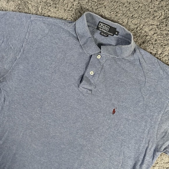 Polo Ralph‎ Lauren Shirt Mens XL Blue Polo Short Sleeve Soft Knit Preppy - Picture 2 of 8